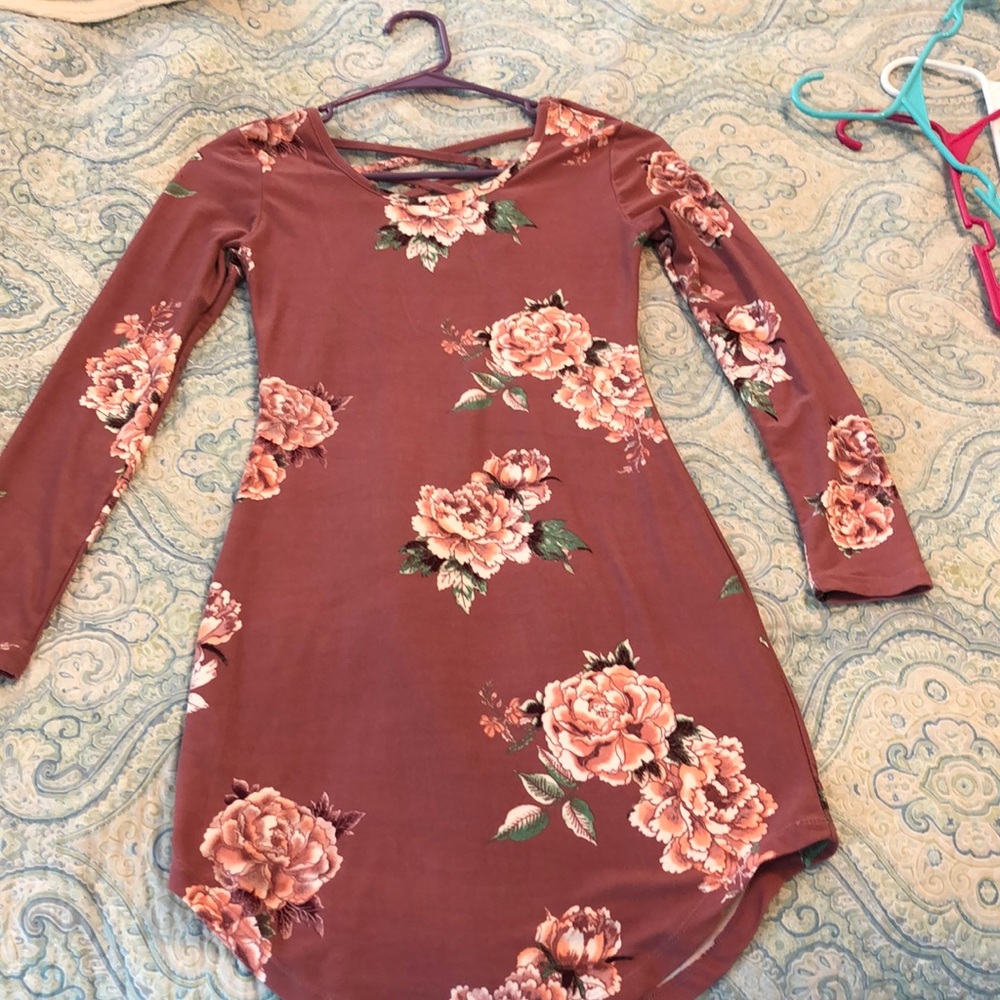Floral long sleeve dress